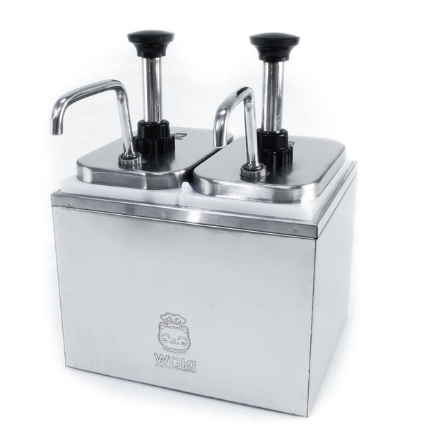 AEN00107-2-liter stainless steel double-headed sauce pump 4 pcs/carton
